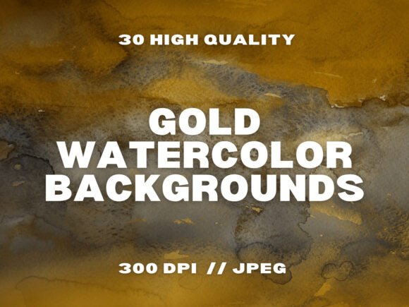 30 Gold Watercolor Backgrounds: Elevate Your Creative Projects
