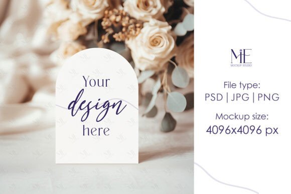 Arch 5x7 Card Mockup for Wedding Invitations