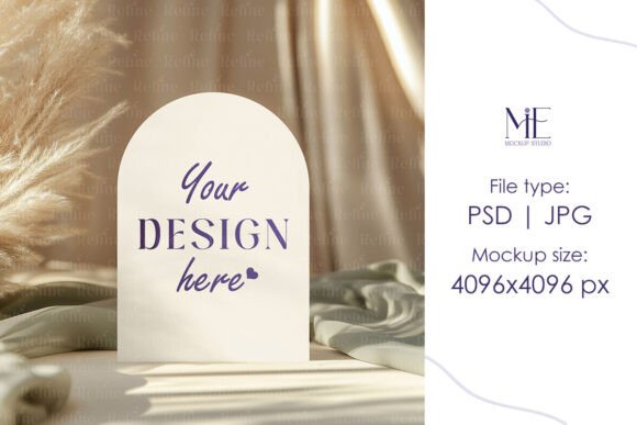 Arch Card Mockup, Invitation Mockup 5x7