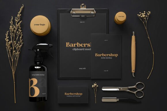 Barbershop Branding Mockup