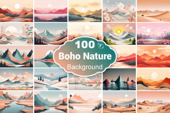 Boho Nature Background: A Versatile Design for Creative Workflows