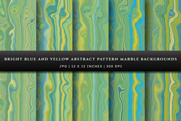 Bright Blue and Yellow Abstract Marble: A Vibrant Touch for Your Designs