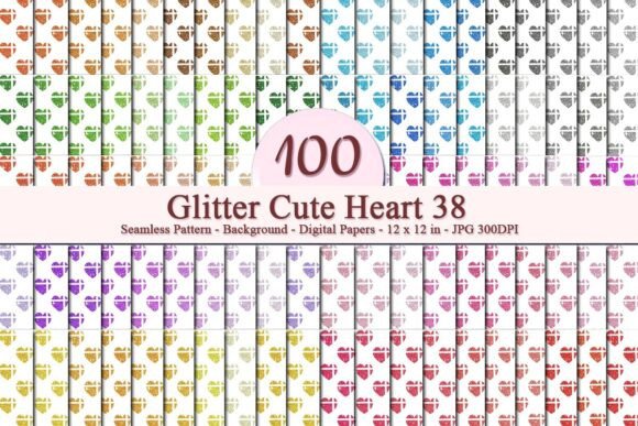 Glitter Cute Heart 38 Pattern: A Versatile Digital Design for Modern Creativity