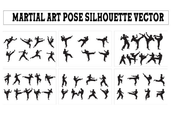 Martial Art Pose Silhouette Vector: A Versatile Tool for Creativity and Commerce