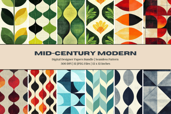 Mid-Century Modern Digital Paper