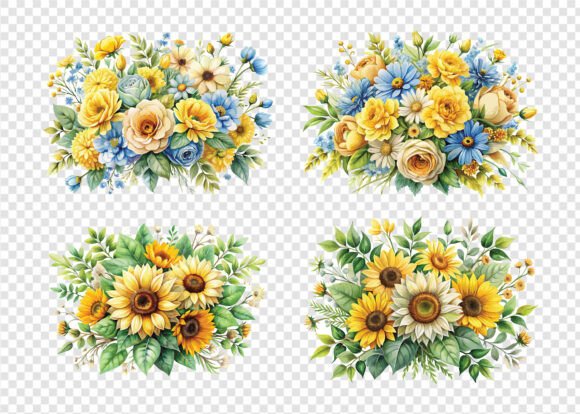 Watercolor Floral Element PNG Bundle: A Versatile Design for Every Creative