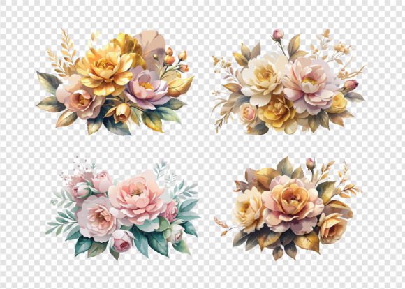 Wedding Romantic Floral PNG Bundle: A Beautiful Addition to Your Creative Projects